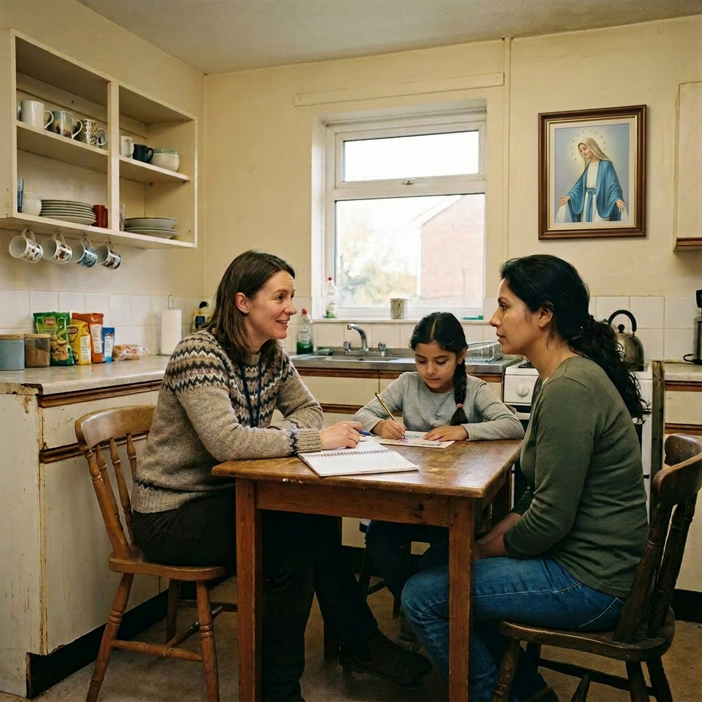 Add Virgin Mary picture on wall